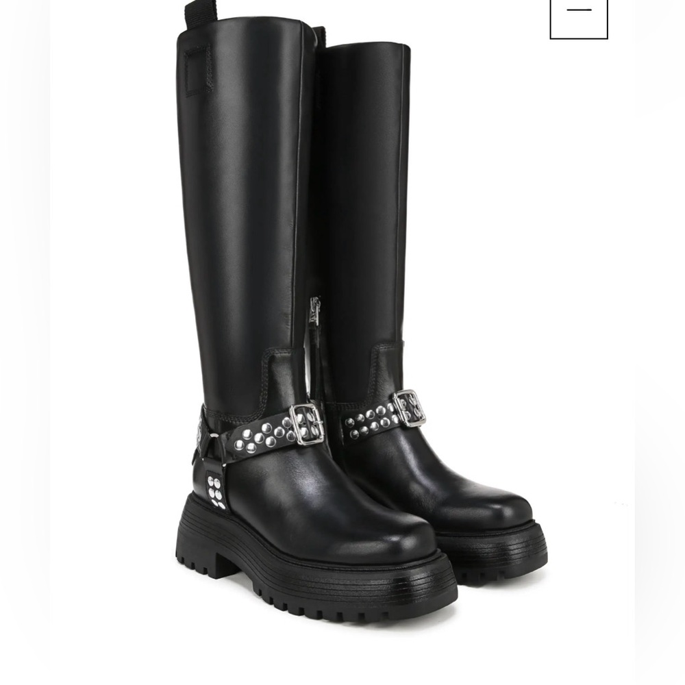 Circus by Sam Edelman Black Studded Over-the-Knee Platform Boots